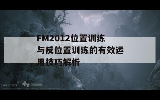 FM2012位置训练与反位置训练的有效运用技巧解析