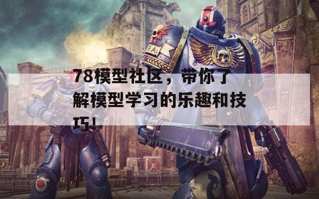 78模型社区，带你了解模型学习的乐趣和技巧！