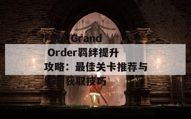 Fate/Grand Order羁绊提升攻略：最佳关卡推荐与经验获取技巧