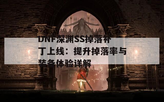 DNF深渊SS掉落补丁上线：提升掉落率与装备体验详解