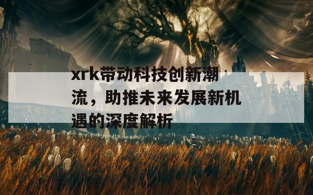 xrk带动科技创新潮流，助推未来发展新机遇的深度解析