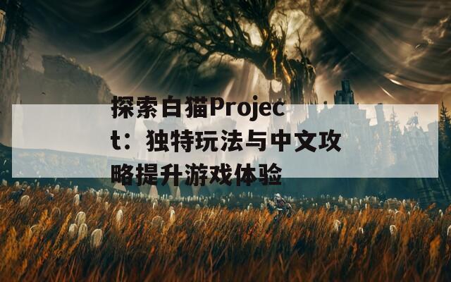 探索白猫Project：独特玩法与中文攻略提升游戏体验