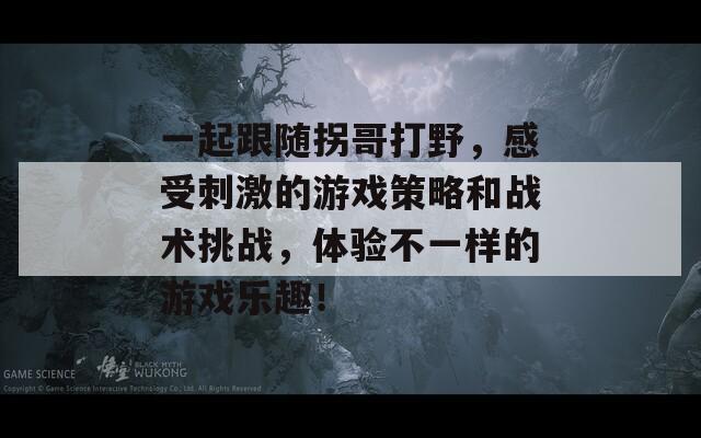 一起跟随拐哥打野，感受刺激的游戏策略和战术挑战，体验不一样的游戏乐趣！