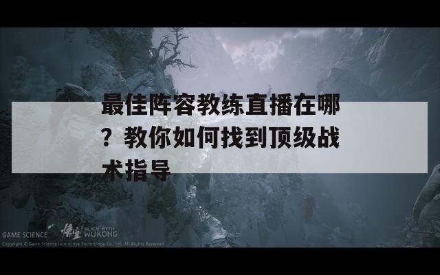 最佳阵容教练直播在哪？教你如何找到顶级战术指导