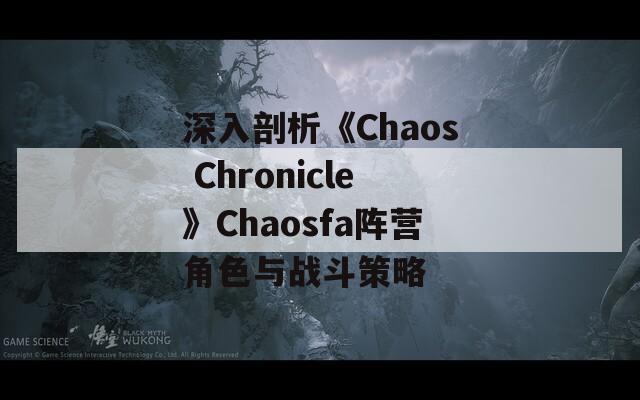 深入剖析《Chaos Chronicle》Chaosfa阵营角色与战斗策略